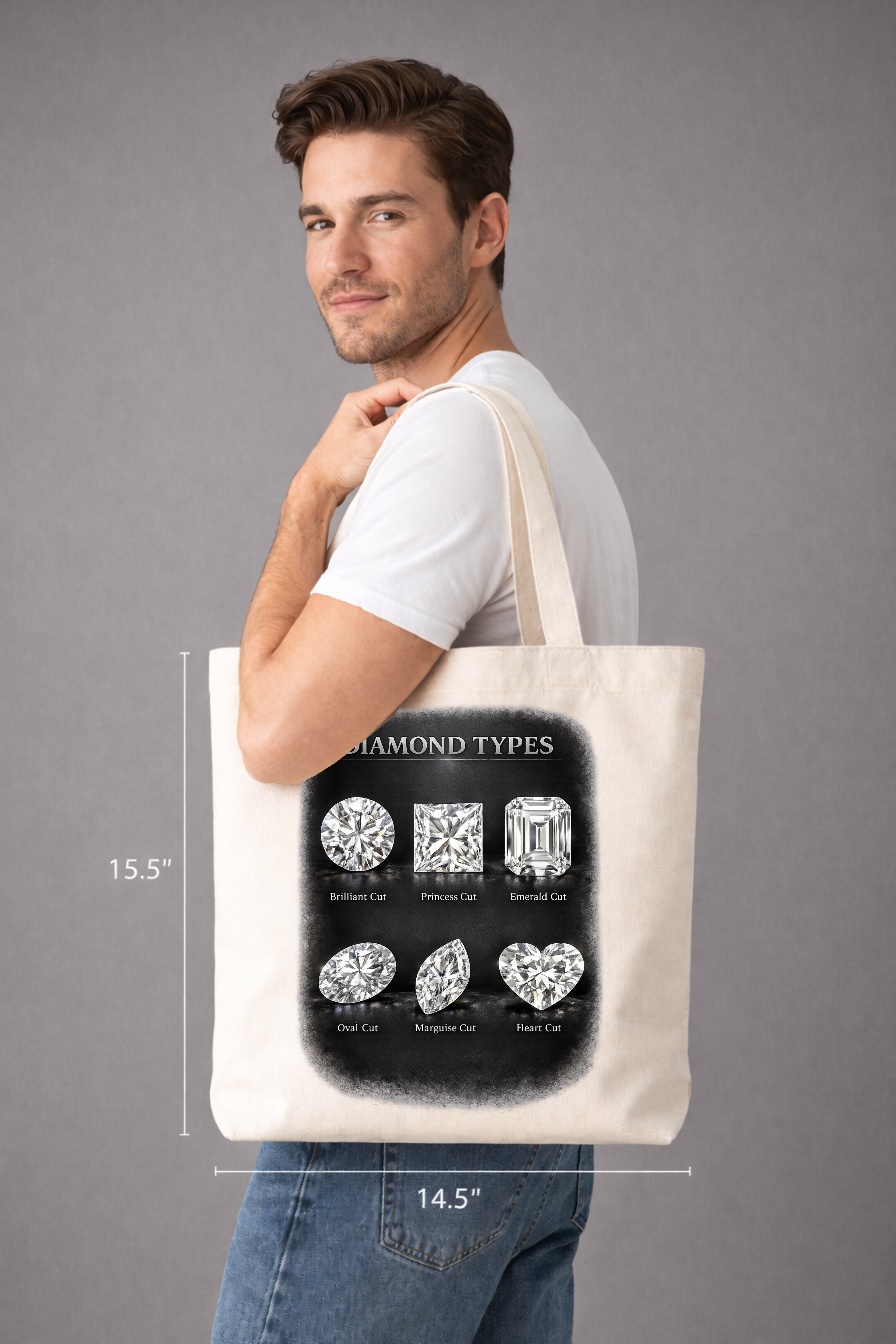 Diamond Types Chart Shoulder Bag | Diamond Tote Bag