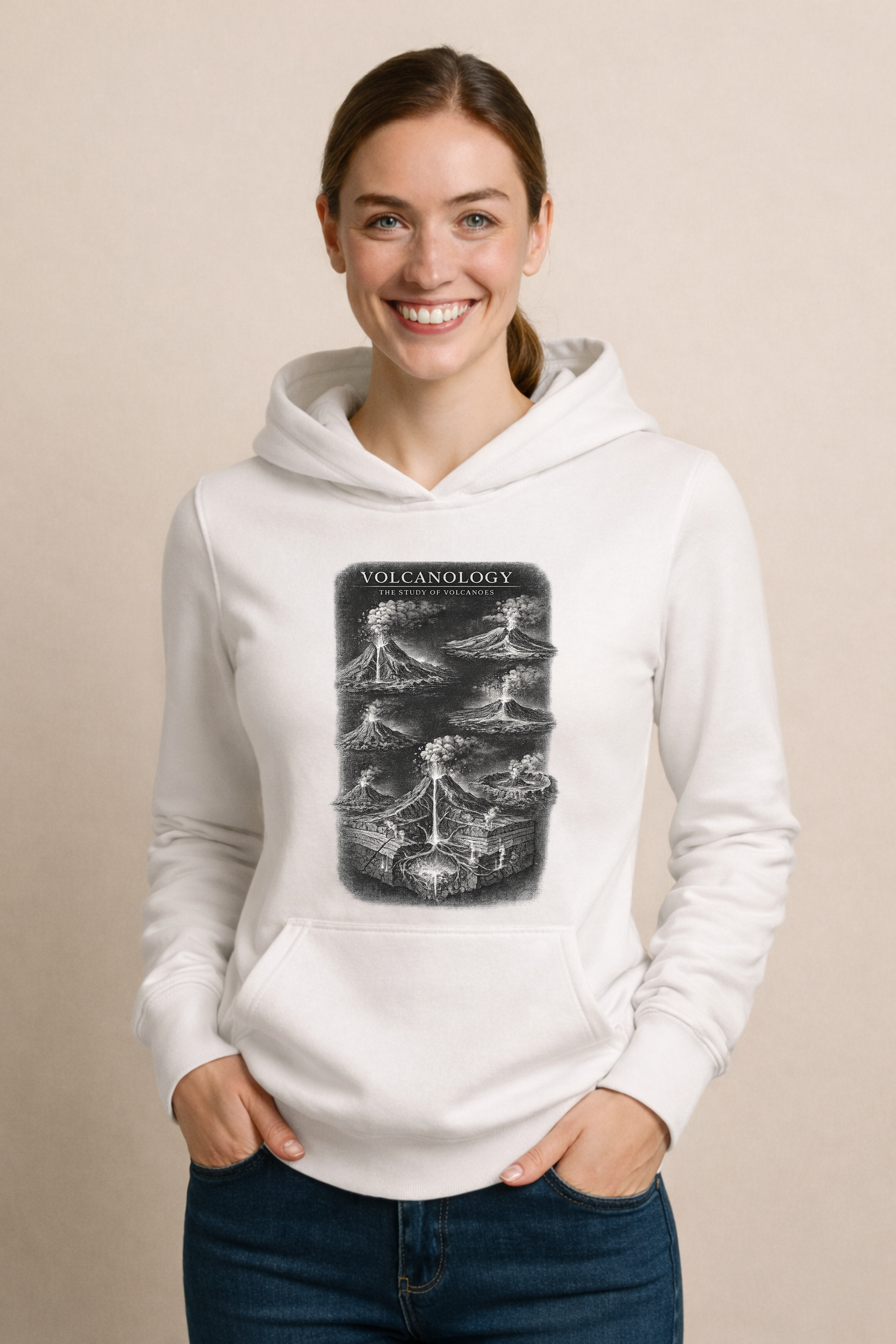 Volcanology The Study Of Volcanoes Women's Hoodie