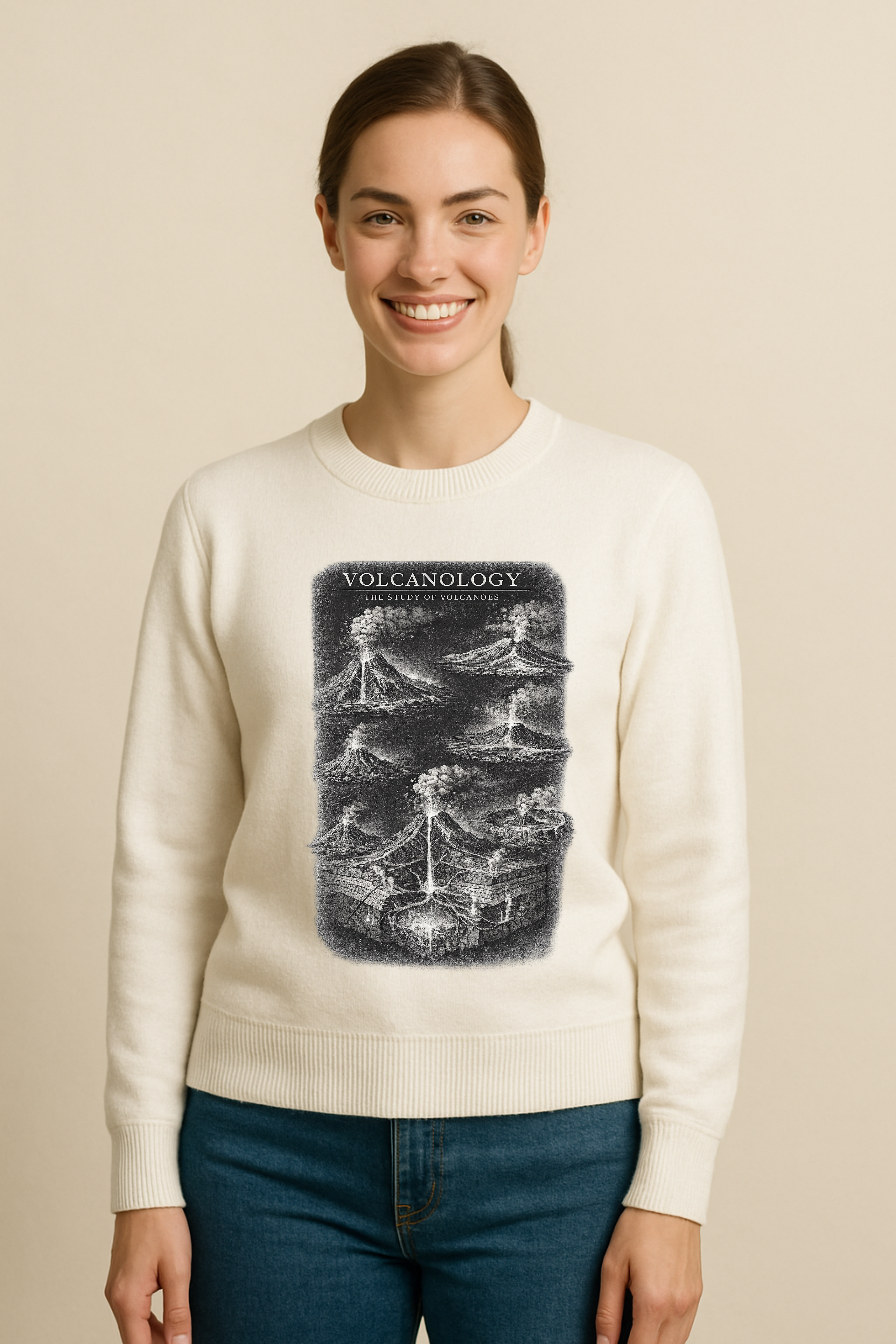 Volcanology The Study Of Volcanoes Women's Pullover Sweater