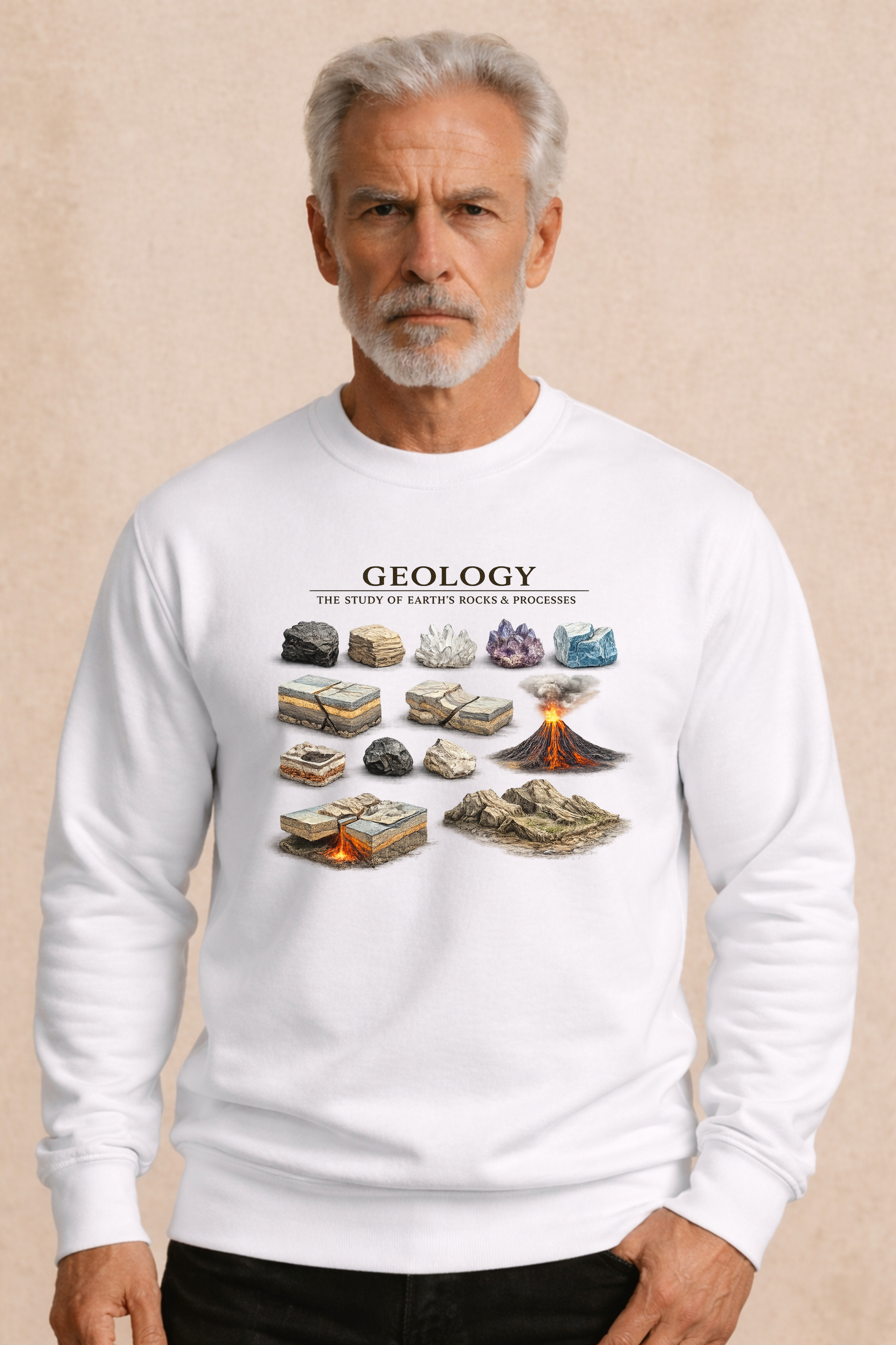 Geology The Study Of Rocks & Processes Men's Pullover Sweater