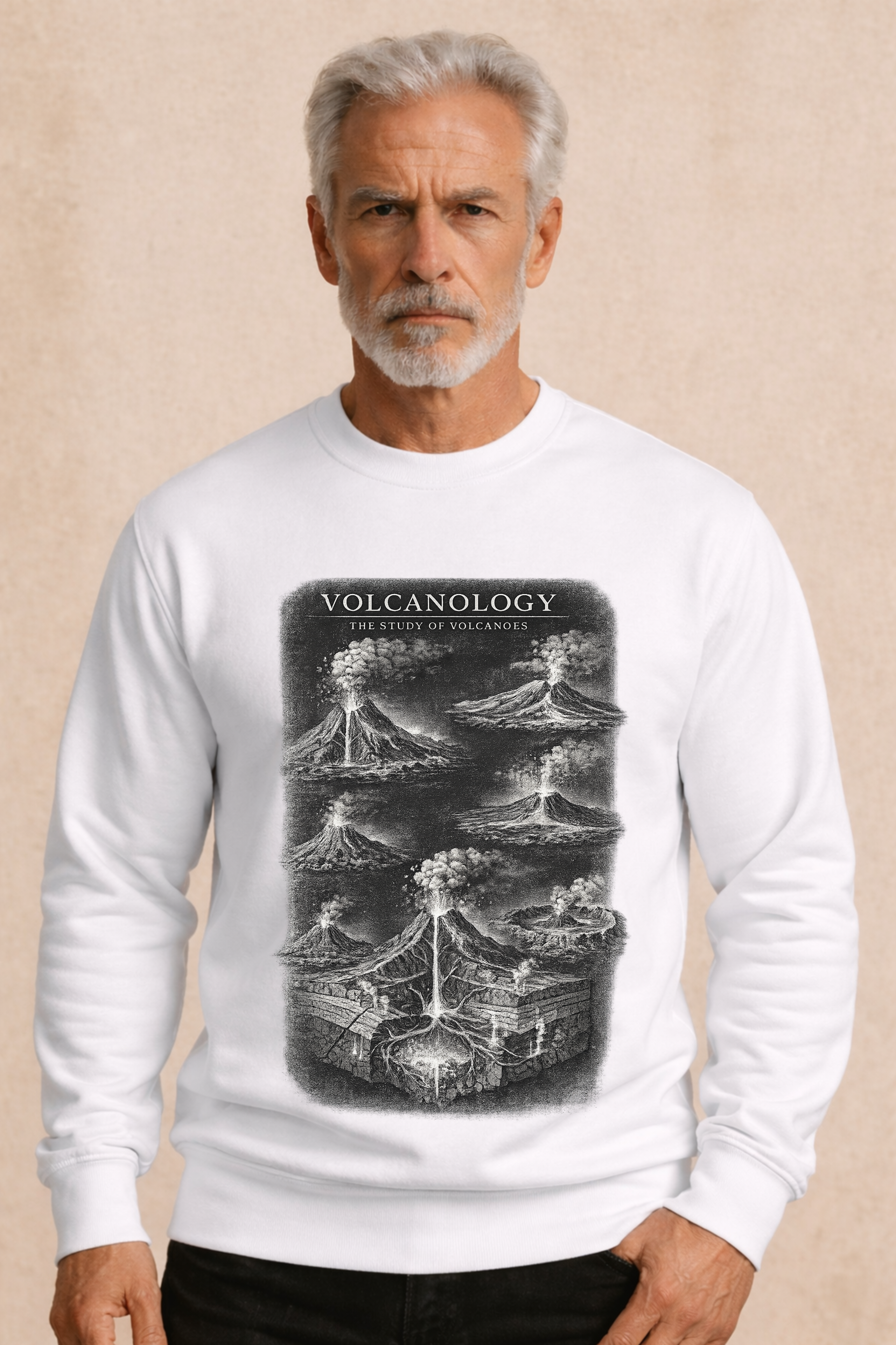 Volcanology The Study Of Volcanoes Men's Pullover Sweater