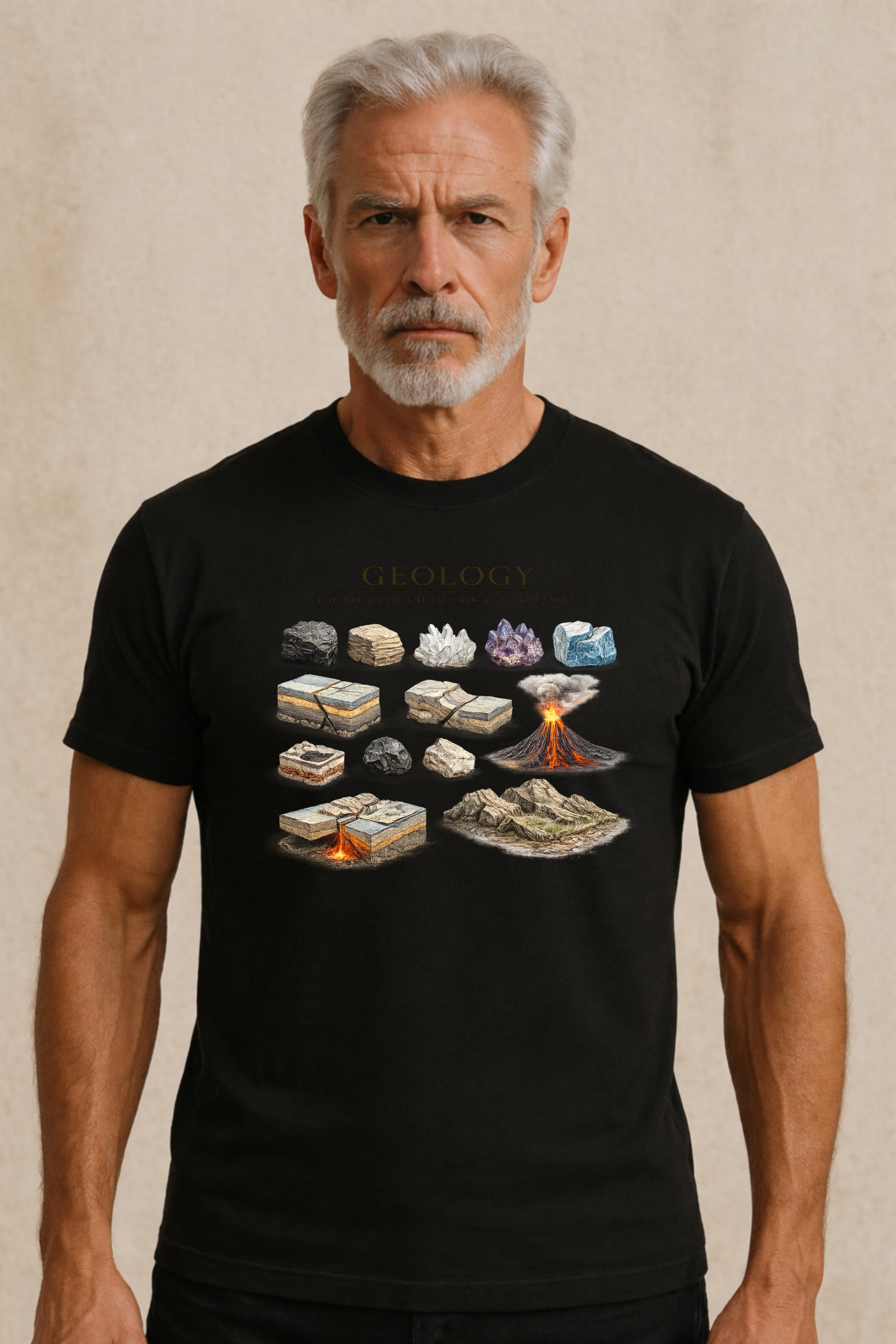Geology The Study Of Rocks & Processes Men's T-Shirt