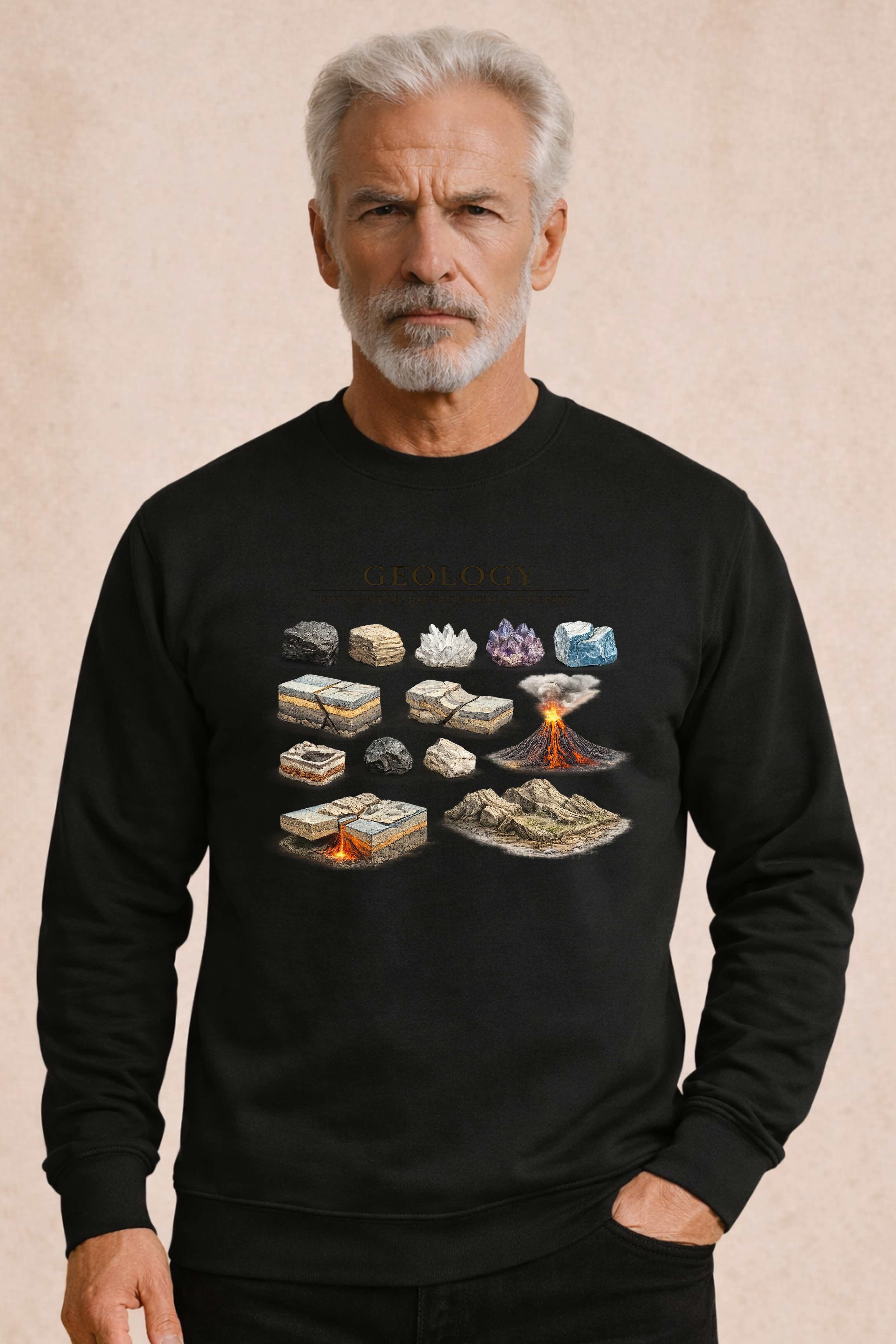 Geology The Study Of Rocks & Processes Men's Pullover Sweater