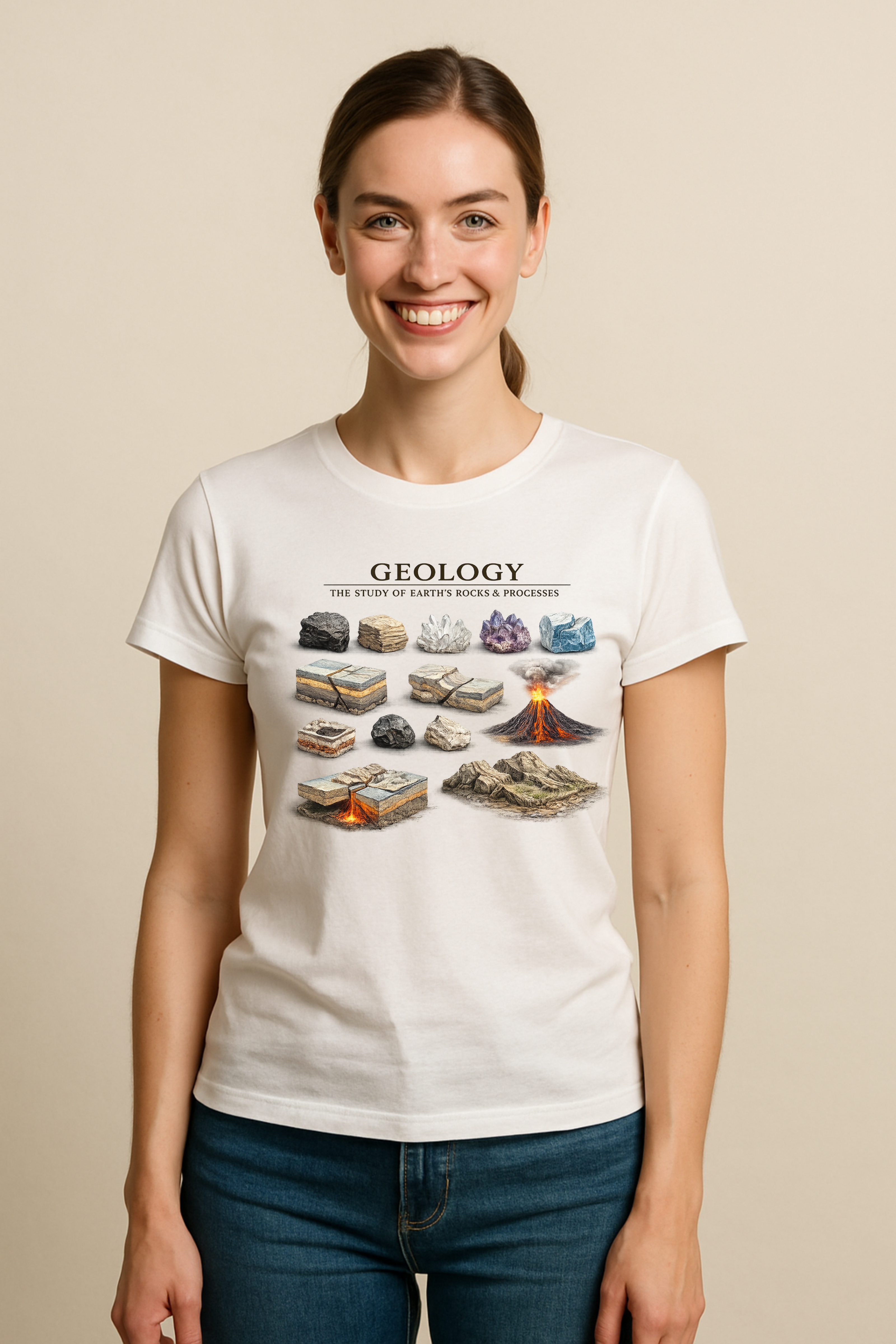 Geology The Study Of Rocks & Processes Women's T-Shirt