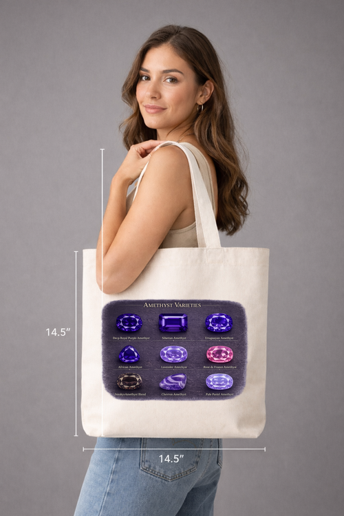 Amethyst Chart Shoulder Bag | Gemstone Tote Bag