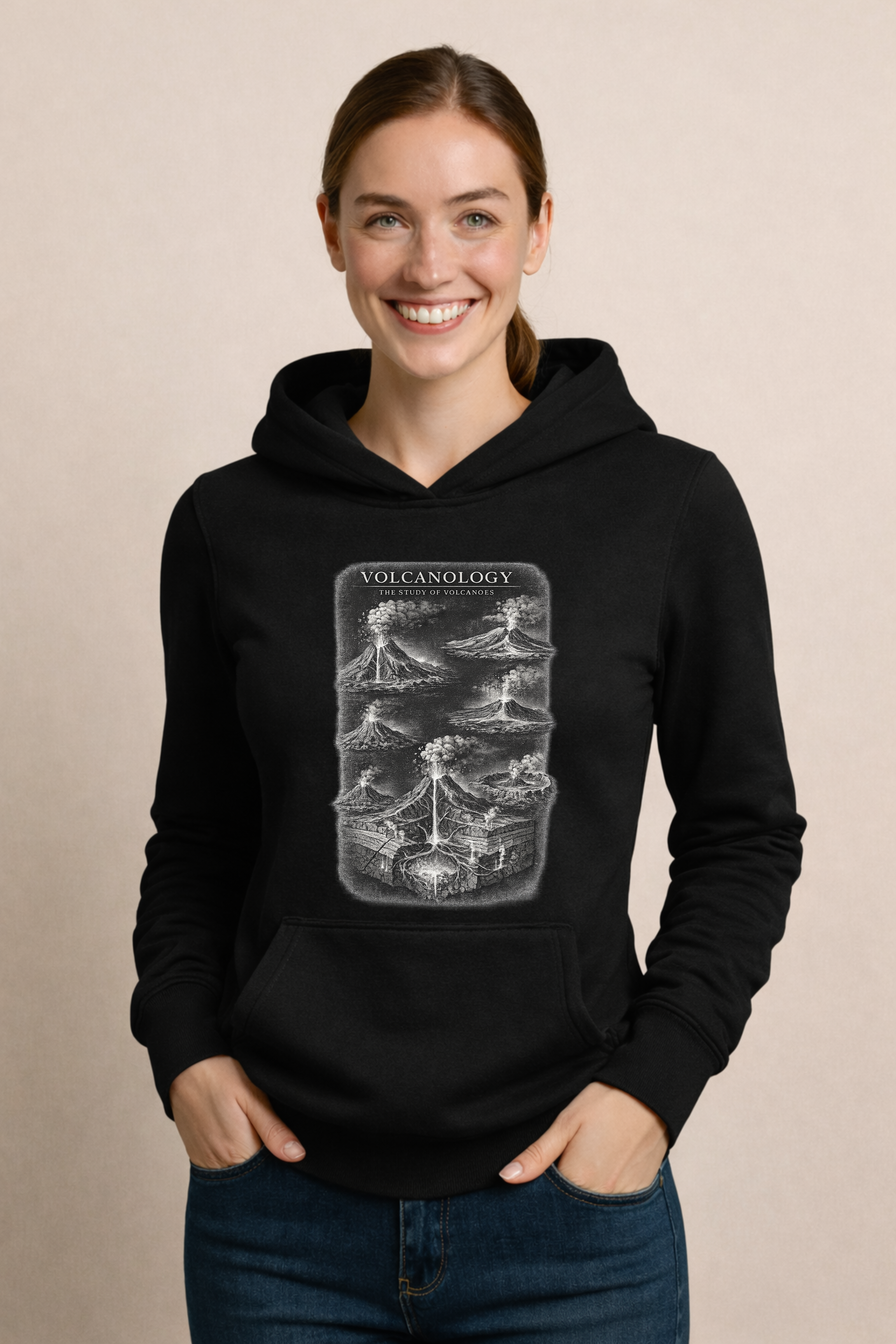 Volcanology The Study Of Volcanoes Women's Hoodie