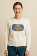 Pangea Map Women's Pullover | Ancient Earth History Graphic Sweater