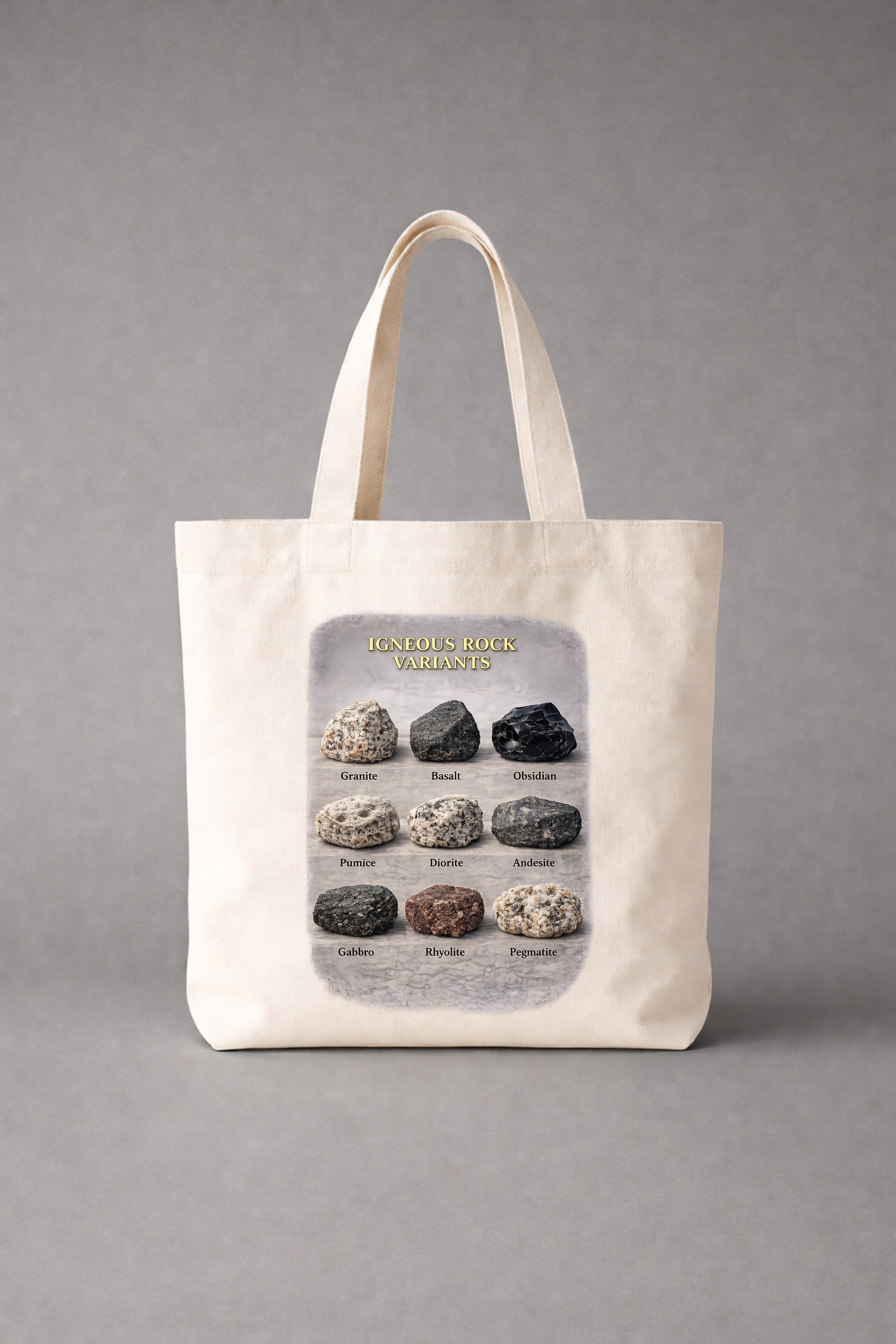 Igneous Rock Chart Shoulder Bag | Geology Tote Bag