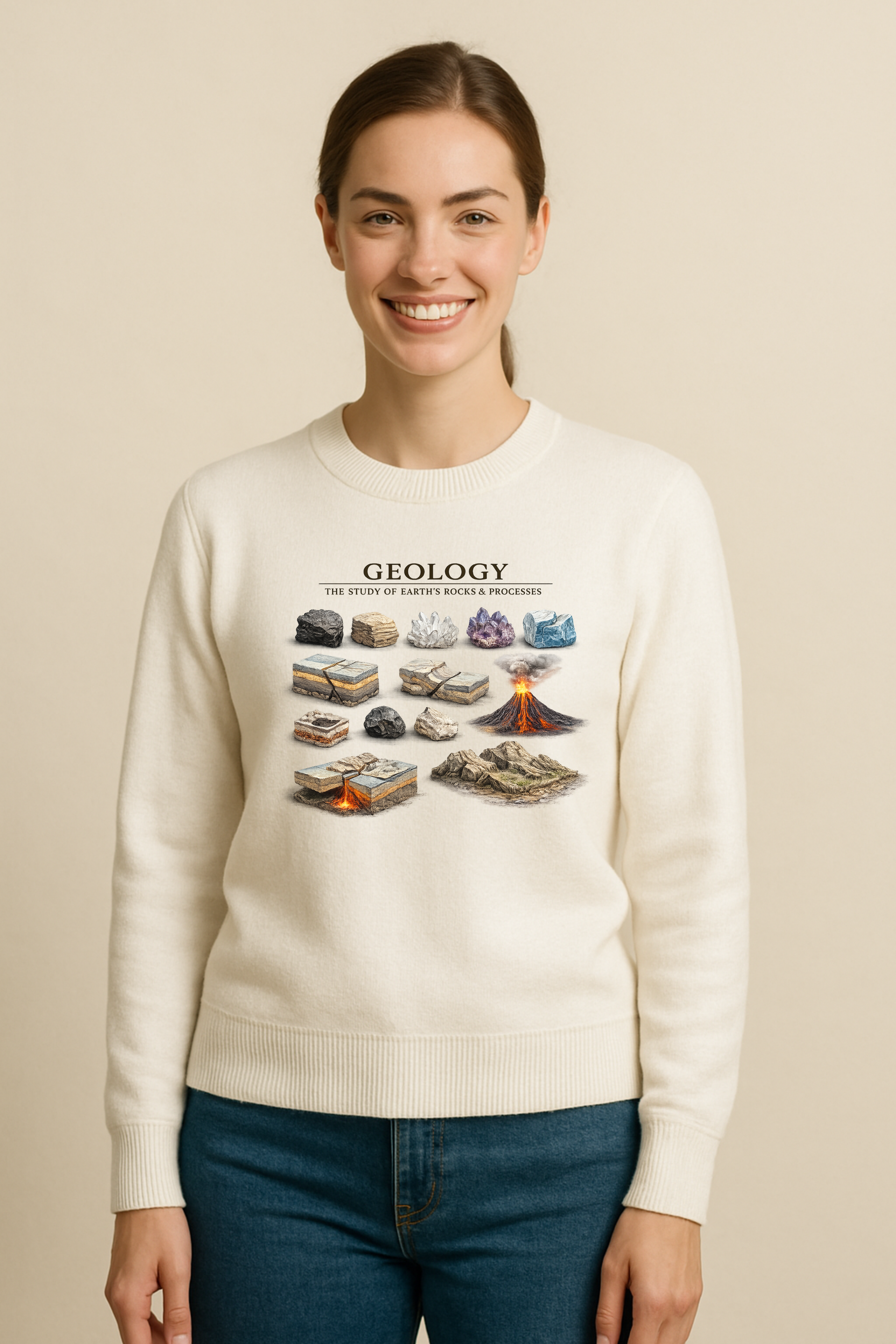 Geology The Study Of Rocks & Processes Women's Pullover Sweater